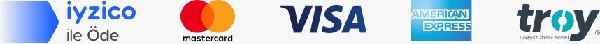 طرق الدفع المقبولة: iyzico, Mastercard, VISA, American Express, Troy